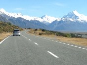 Left sided driving to Mt Cook...