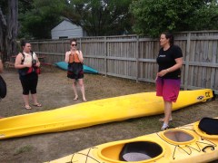 Pre trip briefing for the paddlers