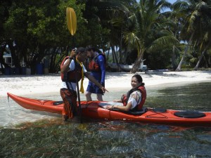 wet exit lesson island expeditions half moon caye