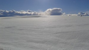 Snowfield and sky, Tetonia, Idaho.